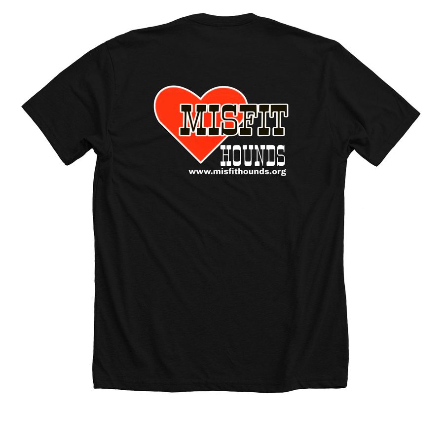 Macy Mater, a Solid Black Blend Premium Unisex Tee (back-view)