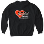 Macy Mater, a Black Gildan Softstyle Pullover Hoodie (back-view)