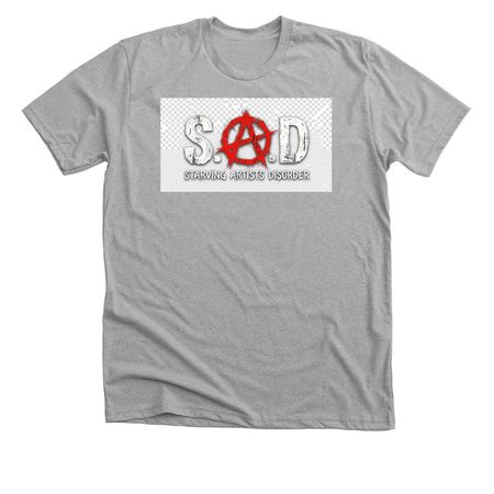 S.A.D logo&nbsp;, a Athletic Heather Premium Unisex Tee