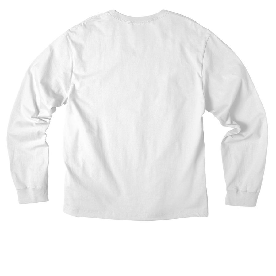 Election Hero, a White Unisex Heavyweight Long Sleeve Tee (back-view)