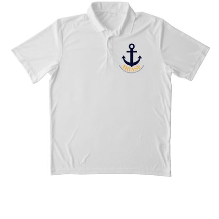 Gear Up with ARIASE!, a White Unisex Performance Polo