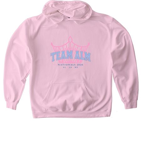 Team ALM Shirts, a Light Pink Gildan Softstyle Pullover Hoodie