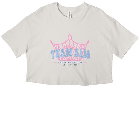 Team ALM Shirts, a Vintage White Women?s Cropped Cotton Tee