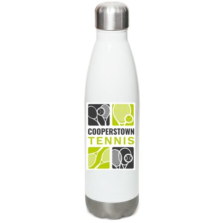 Coop Tennis Water Bottle, a White Stainless Steel Water Bottle