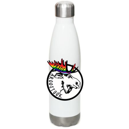 Pride Aroostook Water Bottles, a White Stainless Steel Water Bottle