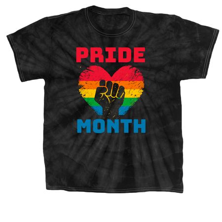 Pride Month Collection, a Black Classic Tie Dye Tee