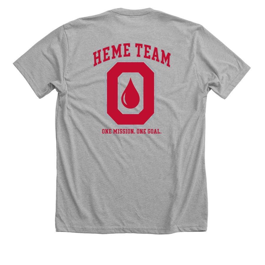 Heme Team, a Athletic Heather Premium Unisex Tee (back-view)