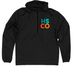 HSCO- Logo Wear, a Black Quarter-Zip Windbreaker