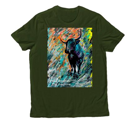Rocky Grazes Against The Machine, a Herb Green Allmade Organic Cotton Unisex Tee