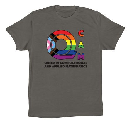 QCAM Progress Pride Logo, a Asphalt Premium Cotton Tee