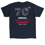 Gagne Family 70th Clambake, a Navy Classic Unisex Tee (back-view)