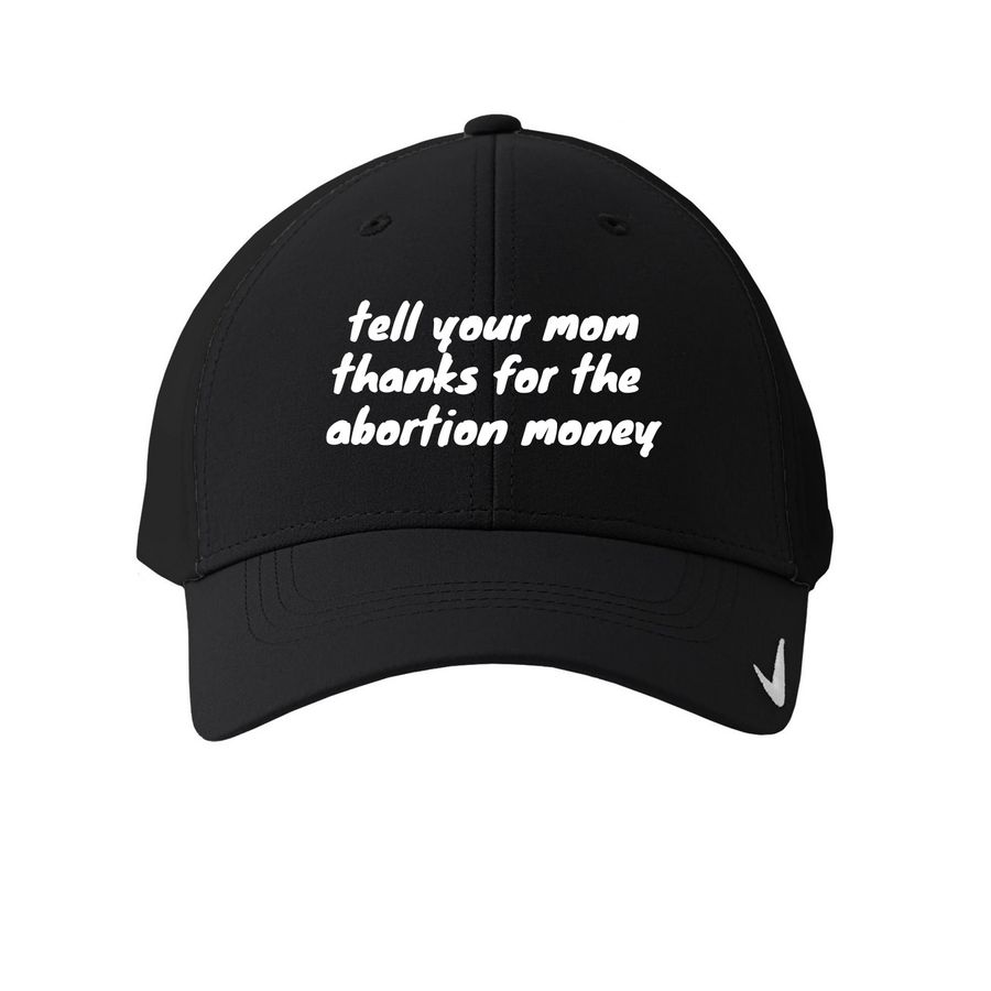 mom hat, a Black Printed Nike Dri-FIT Legacy Performance Cap