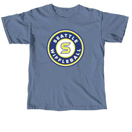 OG Seattle Wiffleball Logo, a Blue Jean Comfort Colors Unisex Tee