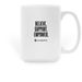 Wear Your Support. Share Your Impact., a White Large Coffee Mug