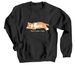 Leo's Roll, a Black Crewneck Sweatshirt