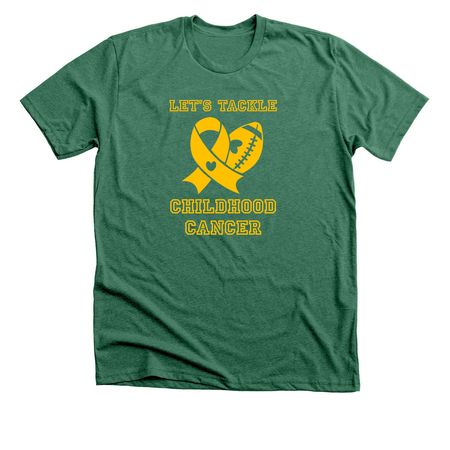 Tackle Childhood Cancer, a Heather Grass Green Premium Unisex Tee