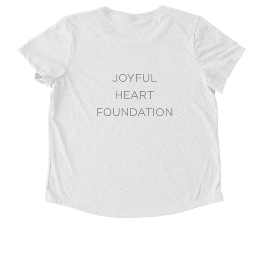 Silver Heart Tee, a Bright White Allmade Eco Triblend Women?s Scoop Neck Tee (back-view)