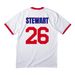 Stewart, a White/ Red Cotton Ringer Tee (back-view)