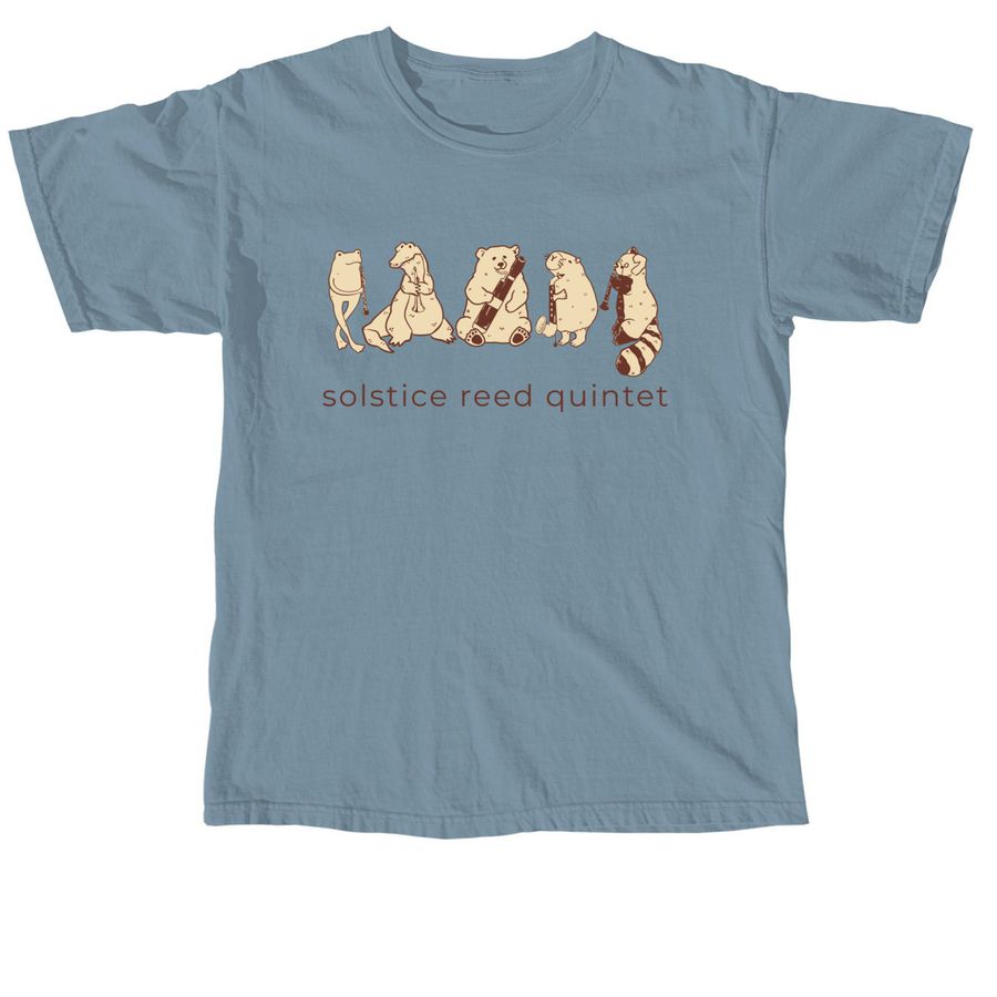 Solstice Animals Tee, a Ice Blue Comfort Colors Unisex Tee