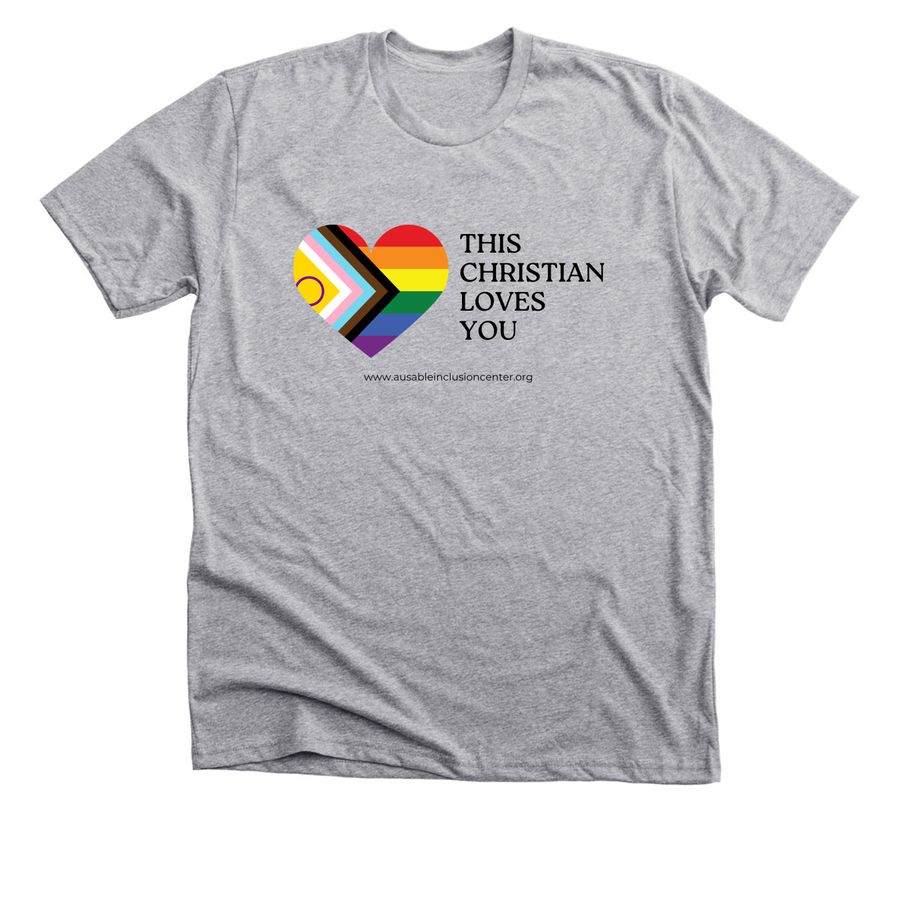 This Christian Loves You, a Athletic Heather Premium Unisex Tee