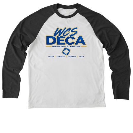 2026 Club Design #2, a Space Black/ Bright White Allmade Eco Triblend Colorblock Raglan Long Sleeve Tee