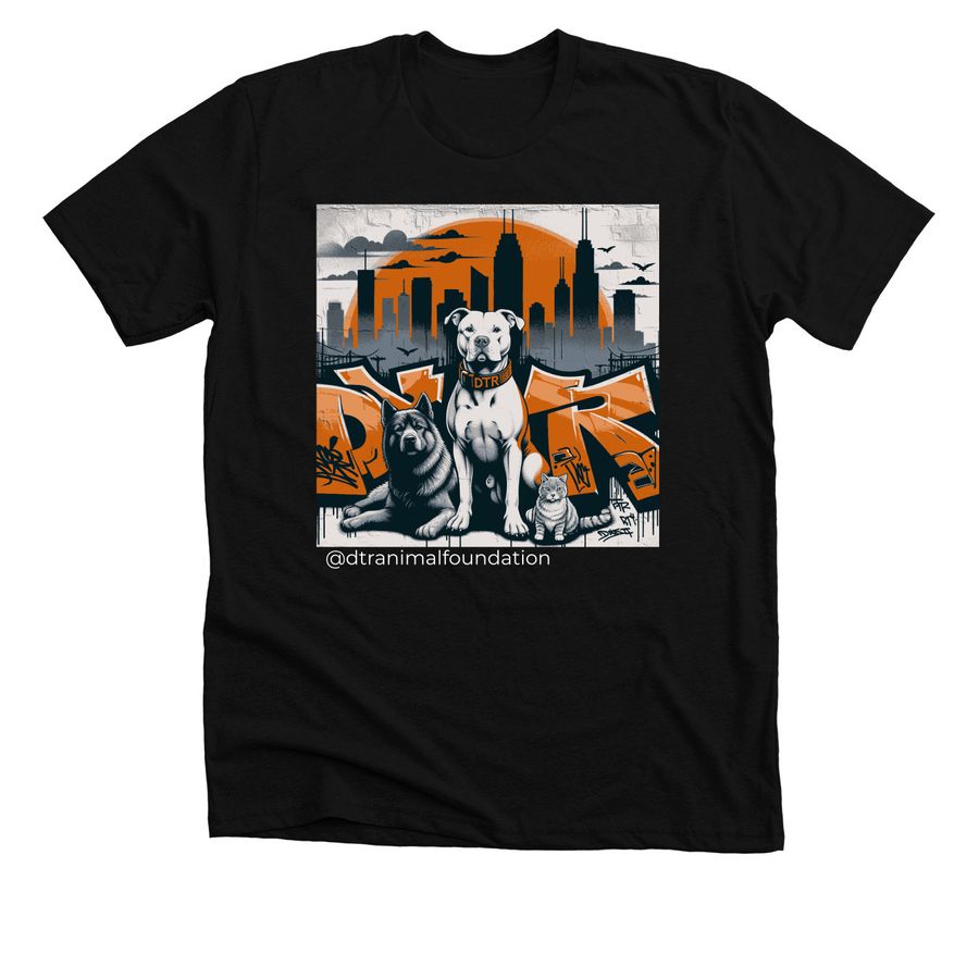 DTR GRAFFITI LINE, a Solid Black Blend Premium Unisex Tee