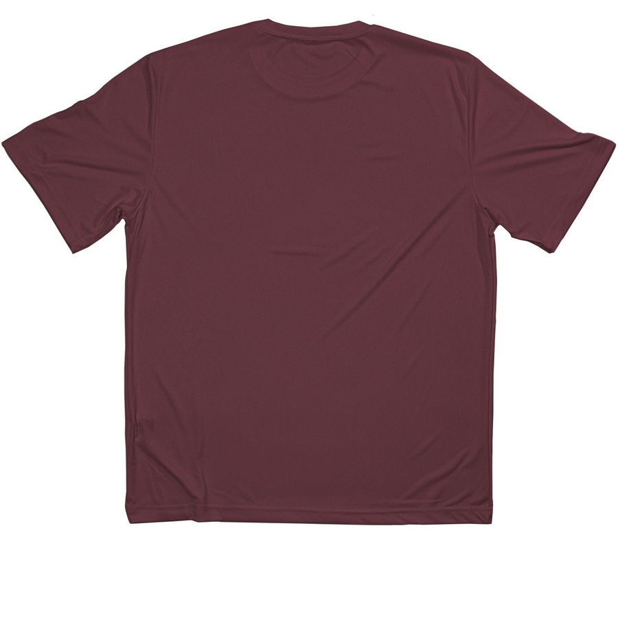 BHRC Activewear, a Maroon Classic Performance Tee (back-view)