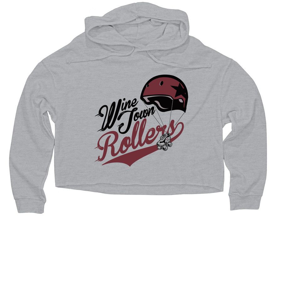 WTR Crop Fundraiser, a Grey Heather Women?s Lightweight Cropped Hoodie