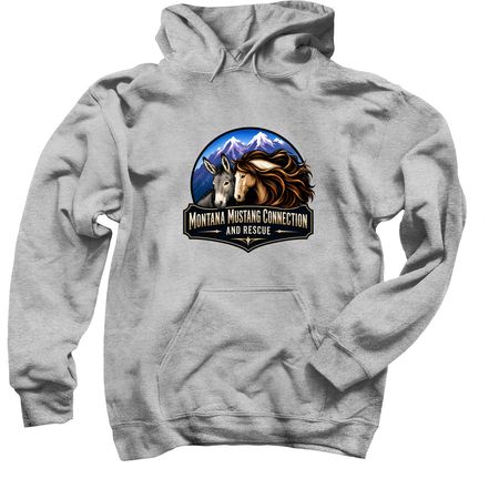 Montana Mustang Connection Apparel, a Sport Grey Pullover Hoodie