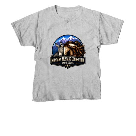 Montana Mustang Connection Apparel, a Sport Grey Youth Unisex Tee