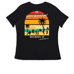 SB Westie Wednesdays - OG Black, a Black Women's Relaxed V-Neck Tee (back-view)