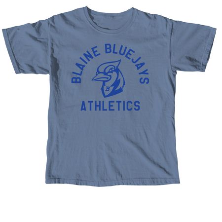 Blaine Bluejays Athletics Royal, a Blue Jean Comfort Colors Unisex Tee