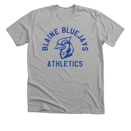 Blaine Bluejays Athletics Royal, a Athletic Heather Premium Unisex Tee