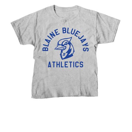 Blaine Bluejays Athletics Royal, a Sport Grey Youth Unisex Tee