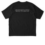 Rescue With Pride, a Black Stanley/Stella Unisex Freestyler Heavyweight Tee (back-view)