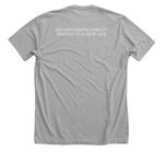 Rescue With Pride, a Athletic Heather Premium Unisex Tee (back-view)