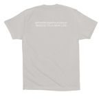 Rescue With Pride, a Solid Athletic Grey Premium Cotton Tee (back-view)