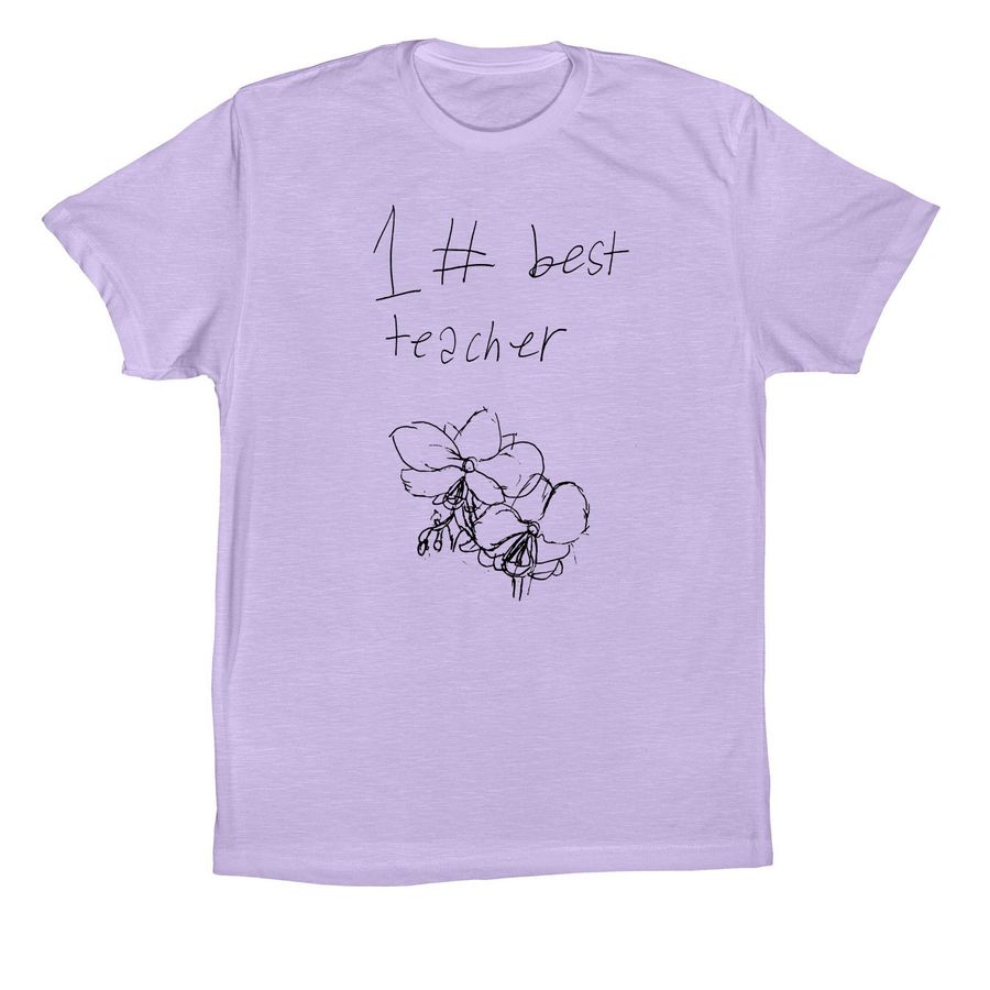 Best Teacher, a Dark Lavender Premium Cotton Tee