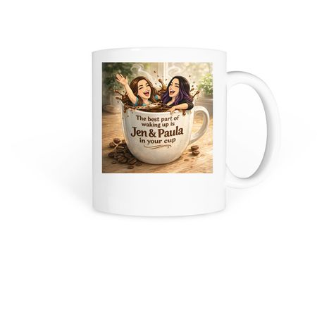 Have a drink with us, a White Coffee Mug