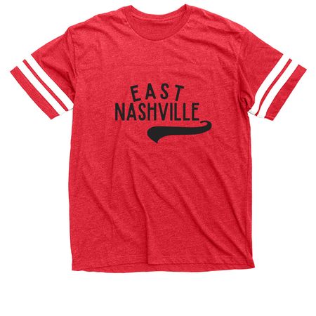 East Nashville&nbsp;, a Vintage Red / White Football Jersey Tee