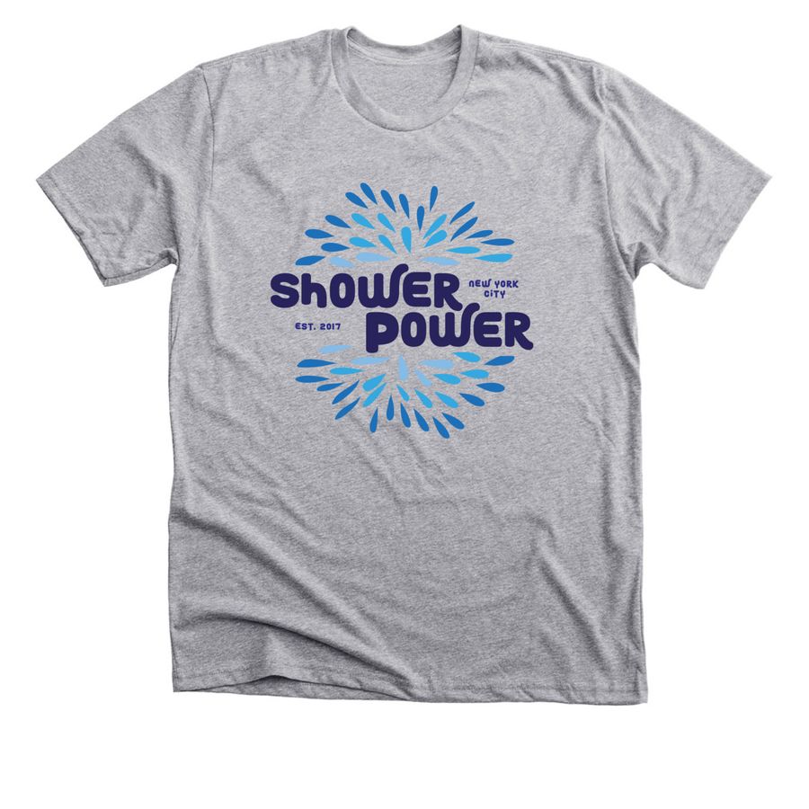 Shower Power NYC, a Athletic Heather Premium Unisex Tee