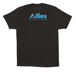 Get PrEP at Allies, a Black Premium Cotton Tee (back-view)