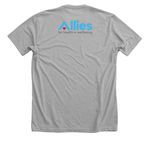 Get PrEP at Allies, a Athletic Heather Premium Unisex Tee (back-view)