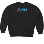 Get PrEP at Allies, a Black Softstyle Crewneck Sweatshirt (back-view)