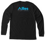 Get PrEP at Allies, a Solid Black Blend Premium Long Sleeve Tee (back-view)