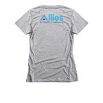 Get PrEP at Allies, a Dark Heather Grey Women's Slim Fit Tee (back-view)