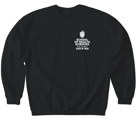Class of 2026 Small Print TU SHS, a Black Softstyle Crewneck Sweatshirt