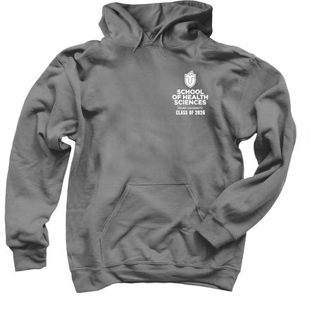 Class of 2026 Small Print TU SHS, a Charcoal Pullover Hoodie