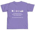 MDF Mission Shirt, a Violet Comfort Colors Unisex Tee (back-view)