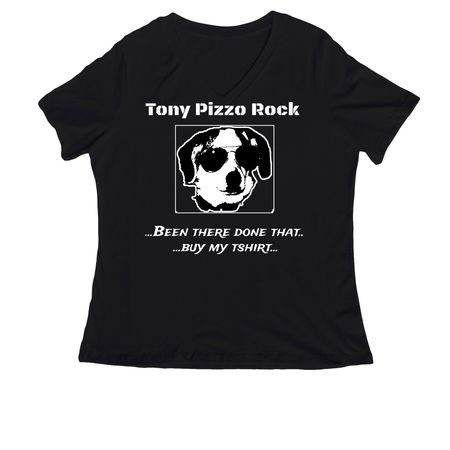 T.P.R. Been there done that buy my tshirt, a Black Women's Relaxed V-Neck Tee